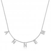 ​925 Ayar Gümüş Annem Yazılı Bayan Gümüş Kolye thumbnail 2