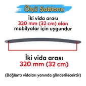 Malin Mobilya Mutfak Dolap Dolabı Kapak Çekmece Kulpu Kulpları Kulbu Krom Metal (320 MM-32.0 CM) - 3