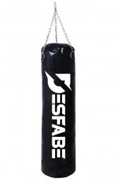 Desfabe Boxing Star 70x25 Cm Zincirli Boks Kum Torbası Siyah - 1