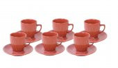 Bambum Luce 6 Kişilik Kahve Fincan Takımı Turuncu B4299 - 1