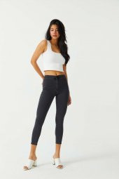 Toparlayıcı Skinny Füme Kadın Jean - 2