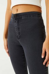 Toparlayıcı Skinny Füme Kadın Jean - 3