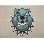 KIZGIN KÖPEK STİCKER 12,5x11cm PİTBUL KÖPEK STİCKER, KIZGIN KÖPEK ETİKETİ, KIZGIN KÖPEK ÇIKARTMASI - 1