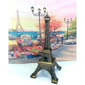 Minyatür Metal Eyfel Kulesi Dekoratif Biblo 15 cm thumbnail 3