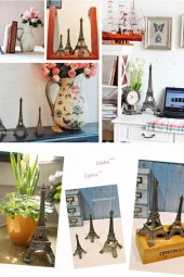 Minyatür Metal Eyfel Kulesi Dekoratif Biblo 15 cm thumbnail 10