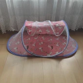 Katlanılabilir Bebek Cibinlik 90 cm Kırmızı Bebek Tül Sineklik Haşere Koruyucu Bebek Çadırı Snoopy thumbnail 1