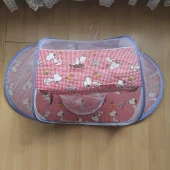 Katlanılabilir Bebek Cibinlik 90 cm Kırmızı Bebek Tül Sineklik Haşere Koruyucu Bebek Çadırı Snoopy thumbnail 2