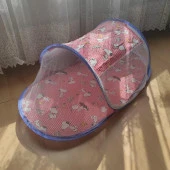 Katlanılabilir Bebek Cibinlik 90 cm Kırmızı Bebek Tül Sineklik Haşere Koruyucu Bebek Çadırı Snoopy thumbnail 4