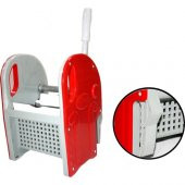 Derin PLASTİK TEMİZLİK ARABASI ÇİFT KOVALI TEKERLEKLİ - 2