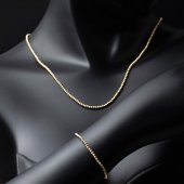 Top Altınlı Kolye & Bileklik Altın Zincir Set thumbnail 2