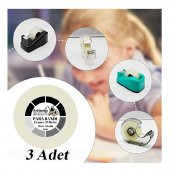 Şeffaf Para Bandı 12mm x 33 Metre 3 Adet Artlantis Şeffaf Okul Ofis Bantı 3 Adet - 1