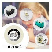 Şeffaf Para Bandı 12mm x 33 Metre 6 Adet Artlantis Şeffaf Okul Ofis Bantı 6 Adet - 1