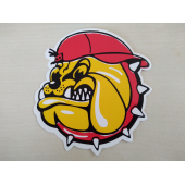 KIZGIN KÖPEK STİCKER 13,5x12cm PİTBUL KÖPEK STİCKER, PİTBULL ETİKETİ, PİTBULL ÇIKARTMASI - 1