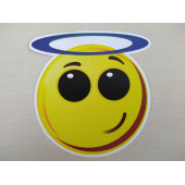 Emoji sticker Melek 8cmx8cm Emoji logosu - Emoji arması - Emoji ETİKETİ - Emoji Çıkartma - 1