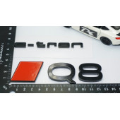 DK Tuning Q8 e-tron Yeni Nesil Bagaj Siyah Yazı Logo Audi İle Uyumlu thumbnail 4