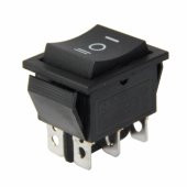 "110" Geniş Işıksız MOM/OFF/MOM Yaylı Anahtar 6 Pin - 1