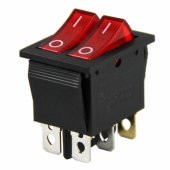 "101" İkili Geniş Işıklı ON/OFF Anahtar 6 Pin - 1