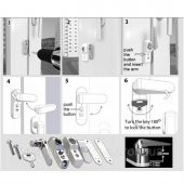 Penkid Pvc Çocuk Emniyet Kilidi Düğmeli Anahtarlı Antrasit - 3