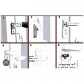 5 Adet Penkid Pvc Çocuk Emniyet Kilidi Anahtarlı Açık Kahverengi - 9