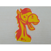 Red kit Düldül STİCKER Sarı 8.5x6cm GÜLEN AT STİCKER Düldül ETİKETİ - Düldül ÇIKARTMASI - 1