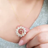 925 Ayar Gümüş Tavuskuşu Kolye thumbnail 3