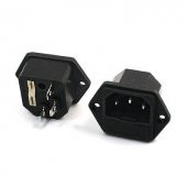 Sigortalı C14 Erkek Şase Tipi Power Soket - Vidalı - 1