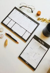 2li Masaüstü Planlayıcı Set Mermer - 1