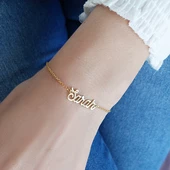 Vaoov 925 Ayar Gümüş Kişiye Özel İsim Bileklik thumbnail 2