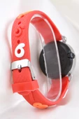 4-9 Yaş Kırmızı Renk Şirin Tasarım Unisex Kız Çocuk Led Kol Saati ST-304147 thumbnail 3