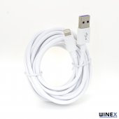 Winex İphone 7 Plus 3A 45W UsbA to Lightning 3Metre Data ve Hızlı Şarj Kablosu - 2