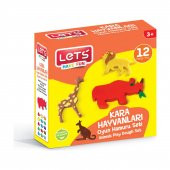 Lets Oyun Hamuru Kara Hayvanları Seti 12 Parça - 1