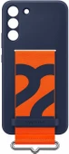 Samsung Galaxy S22+ Plus için Kayışlı Silikon Kılıf, Lacivert, Silicone Cover EF-GS906 - 6
