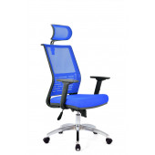 Herkese Mobilya Carina Mavi Fileli Krom Makam Koltuğu Ofis Koltuğu - 2