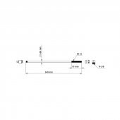 Taharet Borusu Krom Uçlu Sarı Dirsekli  340 MM - 2
