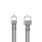 Sıcak Soğuk Su Bağlantı Hortumu 1/2 3/8  50 CM - 1