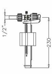 japar GÖMME REZERVUAR FLATÖRÜ Düz 1/2 - 2