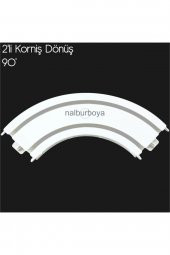 Korniş Perde Rayı Köşesi 2li Dönüş Plastik 90 Derece-perdeleriniz Takılmadan Rahat Döner-dayanıklı - 2