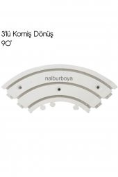 Korniş Perde Rayı Köşesi 3lü Dönüş Plastik 90 Derece-perdeleriniz Takılmadan Rahat Döner-dayanıklı - 2