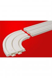 Korniş Perde Rayı Köşesi 3lü Dönüş Plastik 90 Derece-perdeleriniz Takılmadan Rahat Döner-dayanıklı - 4