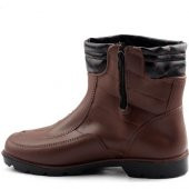 Kahverengi Gezer Fermuarlı Lastik Bot İçi Yünlü - 4