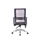 Herkese Mobilya Magenta Gri Deri Çalışma Koltuğu Ofis Koltuğu - 5