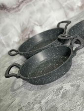 Eda Cookwear Asya Kapaksız Granit Döküm 3 Parça Sahan Seti - 2