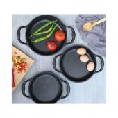 Eda Cookwear Asya Kapaksız Granit Döküm 3 Parça Sahan Seti - 3