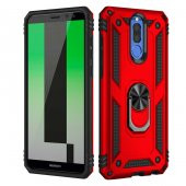 Huawei Mate 10 Lite Kılıf Yüzüklü Magnetic Antişok Korumalı Silikon Kapak - 3