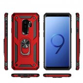 Samsung Galaxy S9 Plus Kılıf Yüzüklü Magnetic Antişok Korumalı Silikon Kapak - 3
