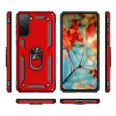 Samsung Galaxy S21 FE Kılıf Yüzüklü Magnetic Antişok Korumalı Silikon Kapak - 4