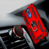 Huawei Mate 10 Lite Kılıf Yüzüklü Magnetic Antişok Korumalı Silikon Kapak - 9