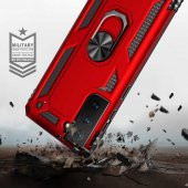 Samsung Galaxy S21 FE Kılıf Yüzüklü Magnetic Antişok Korumalı Silikon Kapak - 8