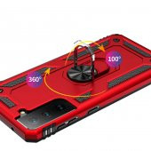 Samsung Galaxy S21 FE Kılıf Yüzüklü Magnetic Antişok Korumalı Silikon Kapak - 9