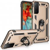 Samsung Galaxy S21 FE Kılıf Yüzüklü Magnetic Antişok Korumalı Silikon Kapak - 11